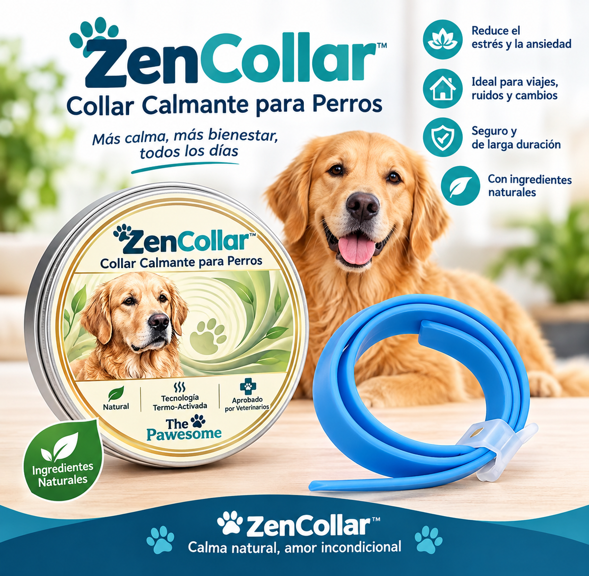 ZenCollar™ Collar Calmante para Perros